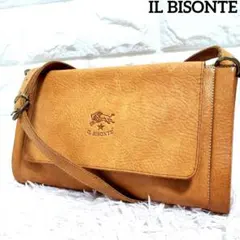 IL BISONTE イルビゾンテ 被せクロスボディショルダーバッグサコッシュ