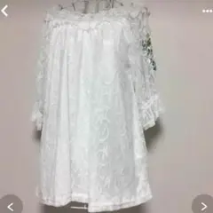 アズノゥアズ AS KNOW AS PINKY 刺繍レースブラウス