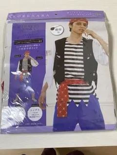 KORENARA パイレーツ海賊コスチューム フリーサイズ ストライプ柄