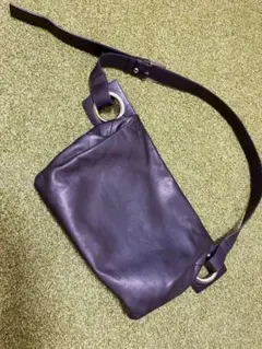 極美品 kawa-kawa カワカワ ボディバッグ スーパーソフトレザー 黒 M