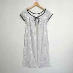 ★日本製 agnes b. ドット ストレッチ フレンチスリーブ ワンピースのサムネイル
