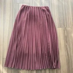 ユニクロ　シフォンプリーツスカート　丈短め
