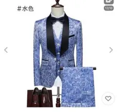 タキシード　花柄