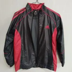 adidas 　ウインドブレーカー黒/赤　140cm