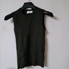 BEAMS HEART ダークグリーンニットツーピース