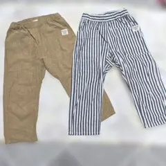 ブランシェス☆爽やかシャンブレークロップドパンツセット 120