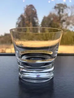 Baccarat ストライプデザイン ロックグラス