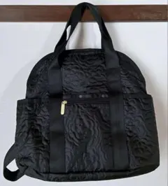 レスポートサック　パフィーブロッサムズ　2wayリュック　バックパック　黒