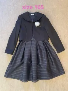 ELLE EN NOIR 卒服女子 165 紺色 半袖ワンピ&長袖ジャケット