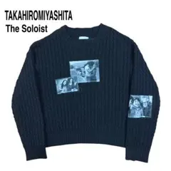 The Soloist ウール ニット フォト ケーブル 編み込み ブラックのサムネイル