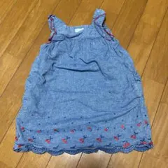 花柄刺繍のノースリーブワンピース 100cmのサムネイル