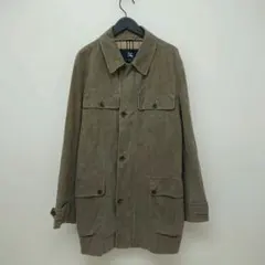 A バーバリー 三陽商会 ジャケット コート カーキ系 人工皮革 LL 大きめ