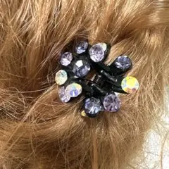一点物\ ♡ /ミニバンズクリップ346キラキ小花ビジューミニクリップ3cm高級
