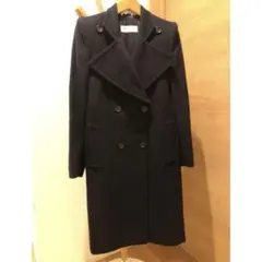 MaxMara ロングコート アルパカ ネイビー - メルカリ