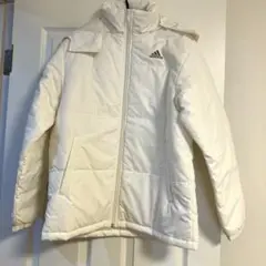 adidas ホワイト フード付きジャケット