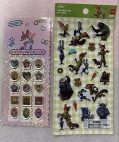 ズートピア シールセット おはじきシール ペタペタシール