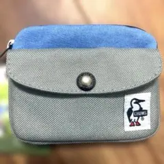 【新品】CHUMS ミニポーチ・グレー&ライトブルー