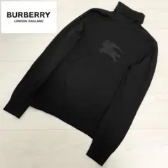 美品✨BURBERRY バーバリー　ハイネックニット　ホースロゴ　ビジューウール