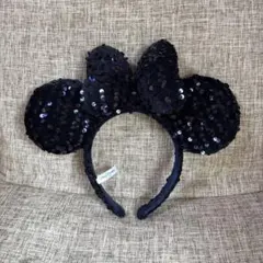 ディズニー ミニー スパンコールカチューシャ ネイビー