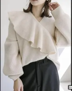 mystic マルチカラー付きニット