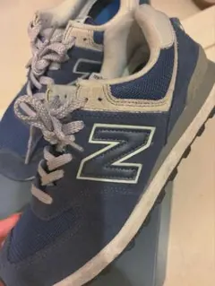 ニューバランス 574 スニーカー ネイビー 定番人気24.5センチ