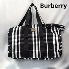 Burberrys ゴルフバック　ボストンバック　2way ノバチェック　白　黒