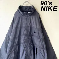 古着 90's ナイキ 黒タグ ナイロンジャケット コンクリートグレイ