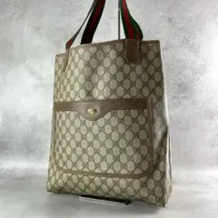 상태좋음 GUCCI グッチ GG柄 トートバッグ シェリーラインインターロッキング