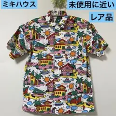 80s ミキハウス 総柄シャツ ヴィンテージ 日本製 レトロ 未使用に近いのサムネイル