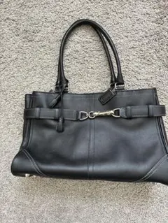 【COACH 】黒 レザーハンドバッグ