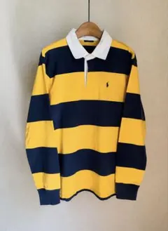 【90s 古着 ラグビーシャツ】ポロ　ラルフローレン　ボーダーラガーシャツ