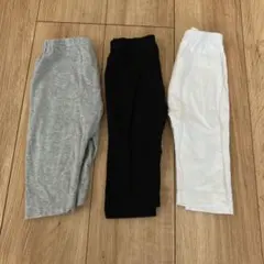 ユニクロ　七分丈　レギンス　パンツ　3枚セット　90cm