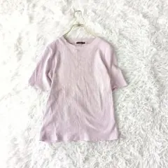 ITEMS URBAN RESEARCHリブ半袖Tシャツカットソーライトパープルのサムネイル