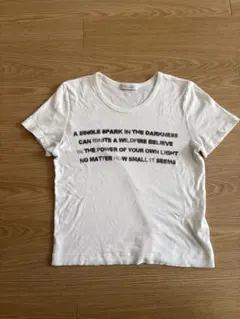 メッセージプリント 半袖Tシャツ ホワイトのサムネイル