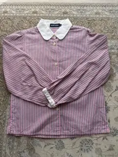 Ralph Lauren 赤と白のストライプ長袖シャツ