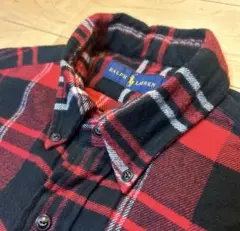 RALPH LAUREN 長袖 チェック柄 フランネルシャツ Mサイズ