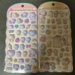 コットンパフィーシール　キティちゃん　スヌーピー　２セット