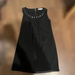 M.PREMIER ノースリーブ ブラックワンピース 38