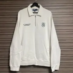 90s ポロラルフローレン ハーフジップスウェット