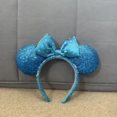ミニーカチューシャ 青 スパンコール