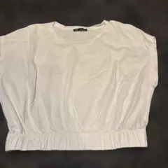 ZARA ホワイト クロップドTシャツ 半袖