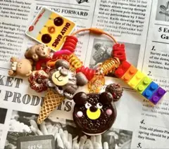 ブラックフライデー じゃらじゃらキーホルダー フェイクフード くまちゃん