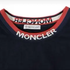 ★定価44,000円★MONCLER Tシャツ Ｌ　ロゴ ネイビー モンクレール