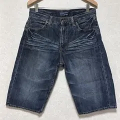 【VILLAND】バック，ジップギミック，デニムハーフパンツ／Lのサムネイル
