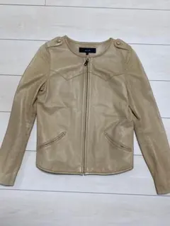allurevilve アルアバイル ラムレザーノーカラージャケットのサムネイル