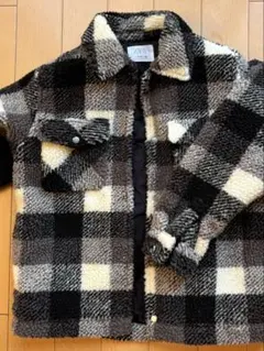 ZARA フリースジャケット 子供用11-12歳チェック柄