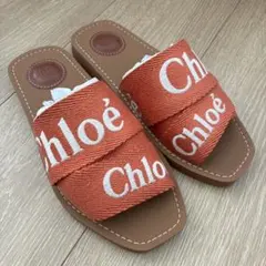 Chloé オレンジ ロゴ スライドサンダル 36のサムネイル