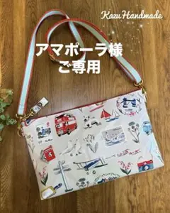 ラミネートサコッシュ Cathトラベル ❤️Handmade