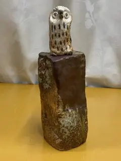 馬場忠寛氏作】梟（フクロウ） 香炉 鋳物 鉄器 木箱入り 栞/お香つき