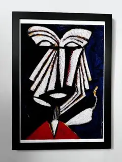 朝日俊美 顔 抽象画 A4 アートプリント プリントのみ インテリア 抽象画